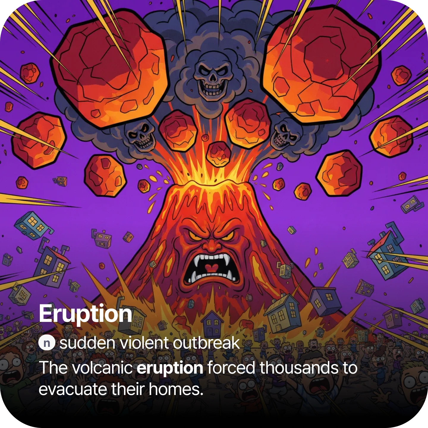 GRE vocabulary flashcard showing image-based learning for advanced word 4